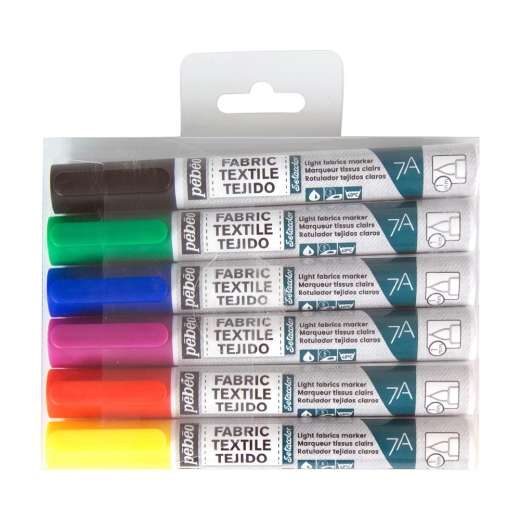 Pebeo set of markers for light fabrics 6 pcs