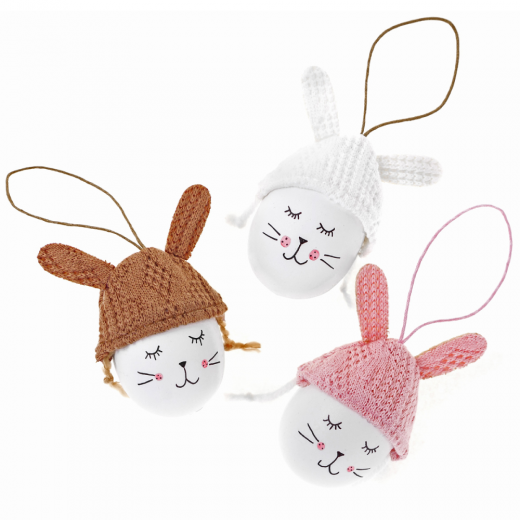 dp craft pendants easter eggs bunnies 3 pcs
