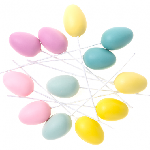 DP craft mini eggs with wire 12 pcs