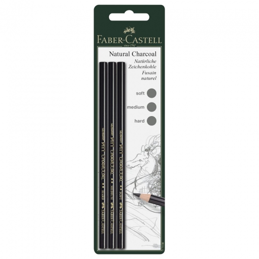 Faber-Castell pitt charcoal set of 3 carbons in pencil