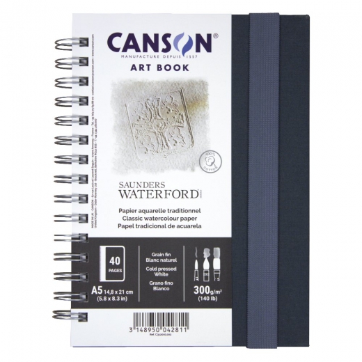 Canson artbook s.waterford szkicownik na spirali portretowy A5 300g 20ark