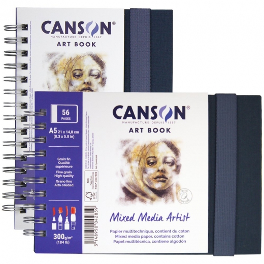 Canson artbook mixed media spiral sketchbook A5 300g 28 sheets