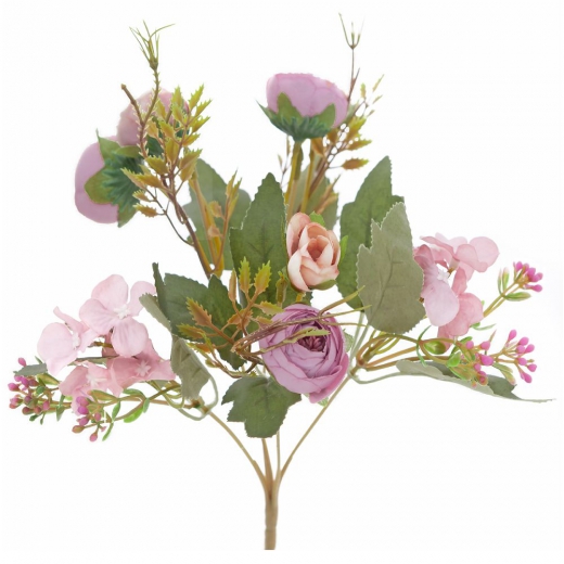 Dp craft bouquet of lilac camellias 29 cm