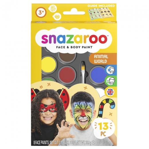 Snazaroo animal zestaw 8 farb do malowania twarzy