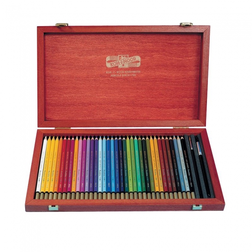 Koh-i-noor mondeluz set of watercolor pencils 36 pcs in a wooden case