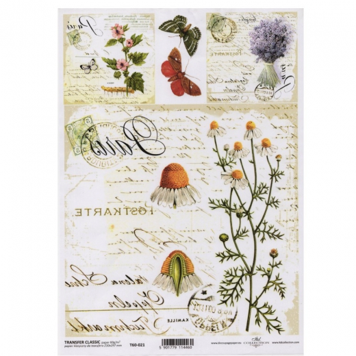 ITD transfer paper A4 021 flowers herbs