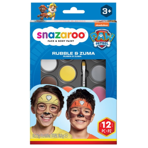 Snazaroo rubble & zuma paw patrol paint set