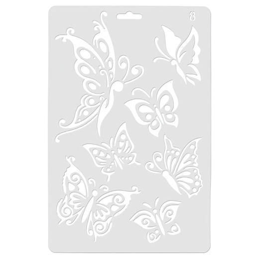 Koh-i-noor stencil butterflies 08 17.5 x 26 cm