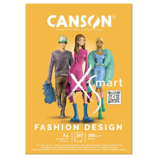 Canson xsmart fashion design block A4 180g 30 sheets