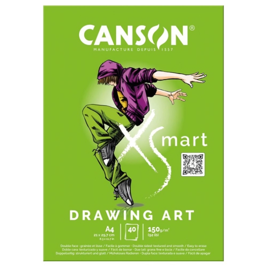 Canson xsmart drawing art blok A4 150g 40 ark