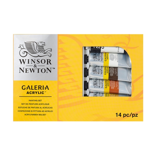 Winsor&Newton gallery set of acrylic paints 9x60ml + accessories