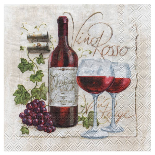 Ambiente decoupage napkin 18-13306995 vino rosso