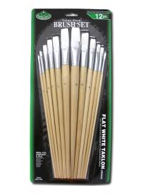 The set of 12 brushes ROYAL series RL9605 white synthetic flat