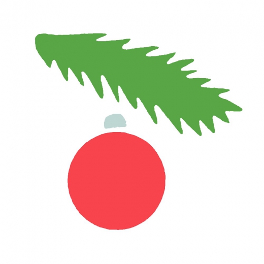 Christmas template -  bauble on a twig