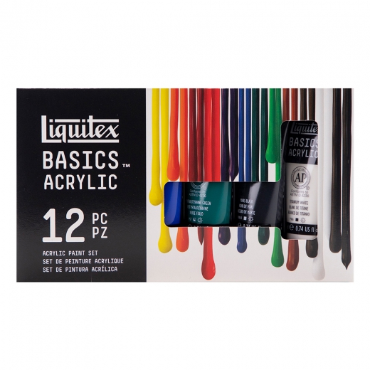 Liquitex basics set of acrylic paints 12x22ml
