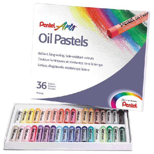 Pentel zestaw pasteli olejnych 36 kolorów