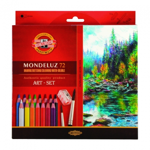 Koh-i-noor mondeluz set of 72 watercolors pencils carton pack