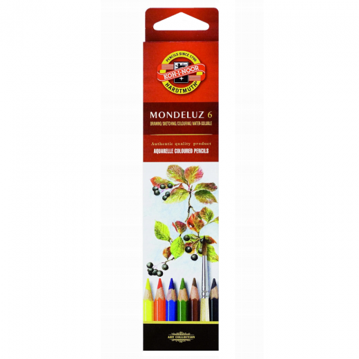 Koh-i-noor mondeluz set of 6 watercolors pencils carton pack