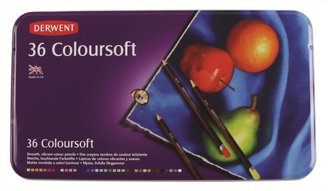 Set of crayons Derwent Coloursoft - 36 colors
