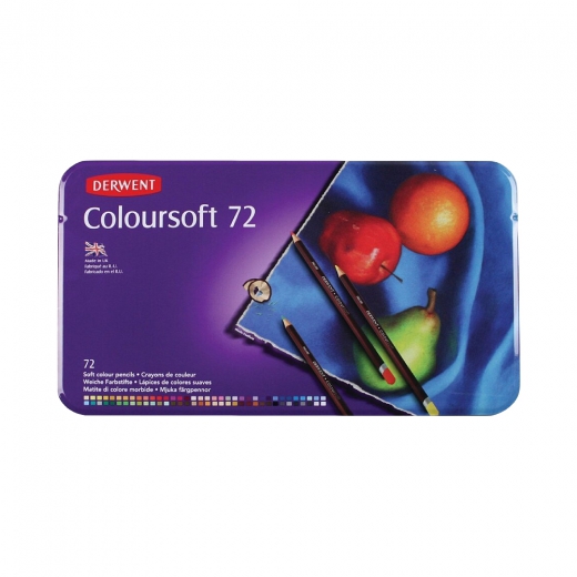 Derwent coloursoft set of crayons 72 colors