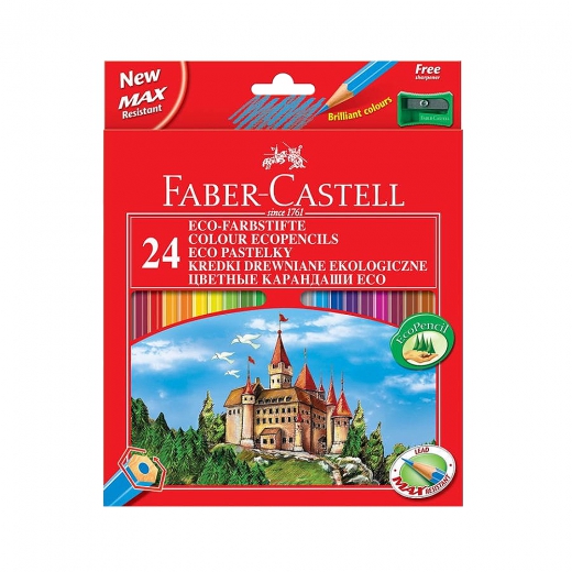 Faber Castell set of 24 coloured pencils castle