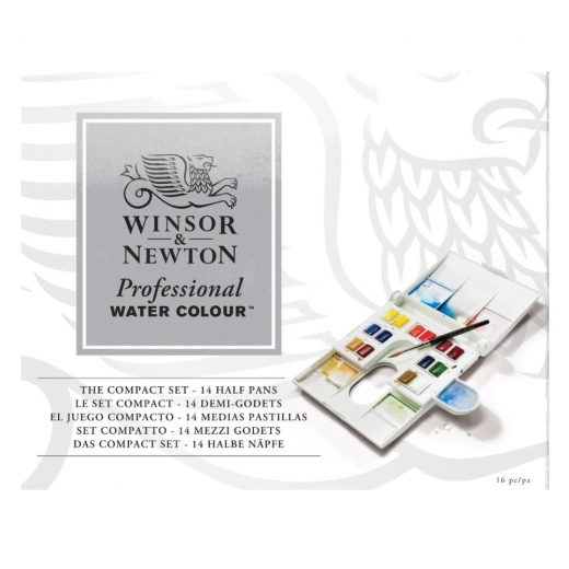 Winsor&Newton professional zestaw akwareli 14 półkostek
