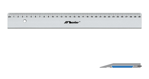Aluminum cutting ruler with Leniar insert