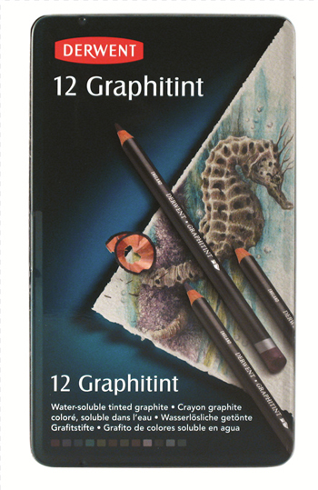 Derwent graphitint kolorowe ołówki grafitowe 12 kolorów
