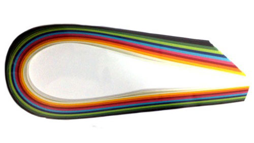 Quilling strips, various colours 3, 5, 10 mm