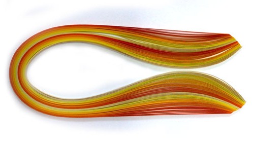 Quilling strips, shades of yellow 3, 5, 10 mm