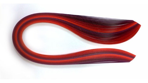 Paski do quillingu, odcienie czerwieni 3, 5, 10 mm