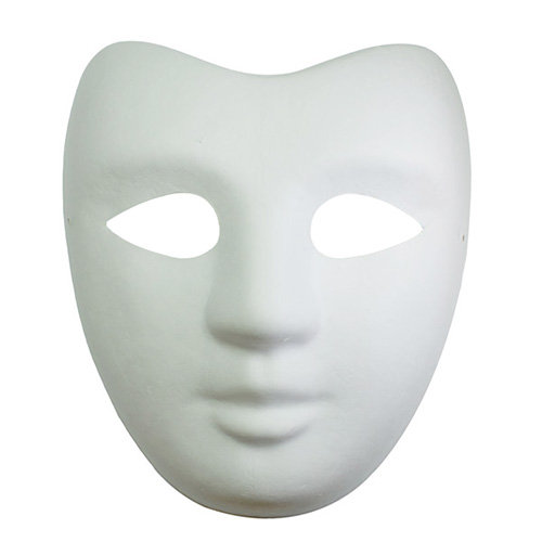 Maska z paper mache z gumką - twarz aktora
