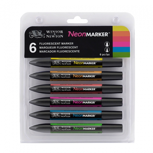 Winsor&Newton promarker neon zestaw 6 kolorów 0290136