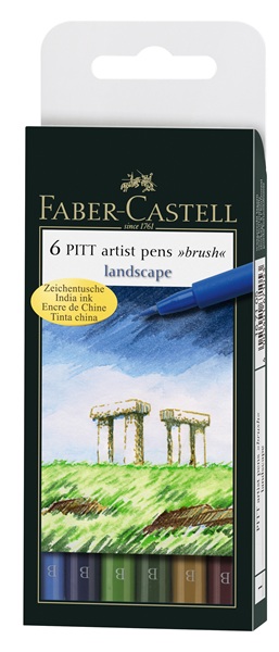 Faber-Castell pitt landscape set of 6 markers