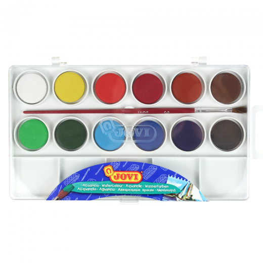 Jovi watercolors 12 saturated colors + brush