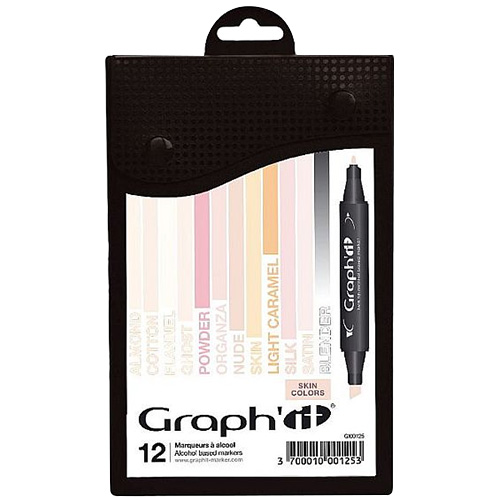 Set of 12 markers Graphit Skin