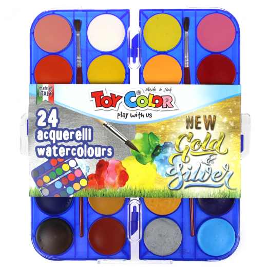 Toy Color zestaw akwareli 24 kolory