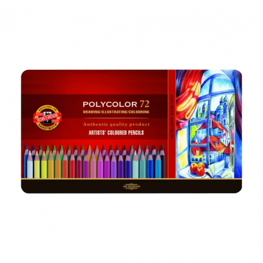 Koh-i-poor polycolor set of 72 artistic colored pencils, metal p