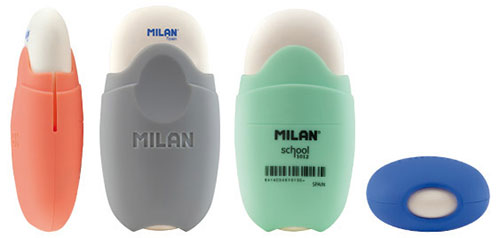 Eraser with plastic protective case Milan