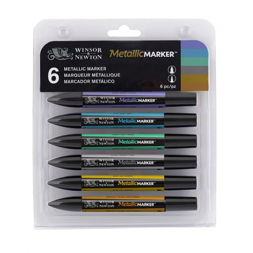 Winsor&Newton Metallic pens-set of 6 metallic pens