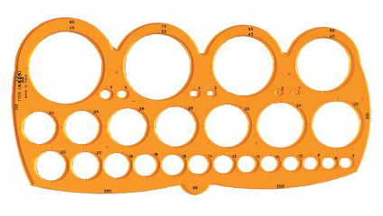 Template for drawing large circles