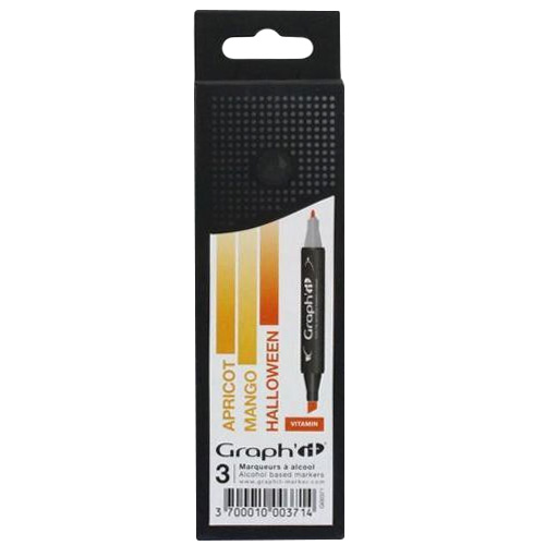 Set of 3 markers Graphit Sunny