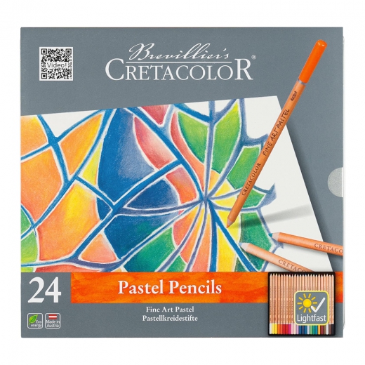 Cretacolor fine art set of dry pastel pencils in 24 colors