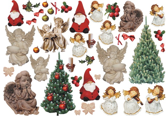 Papier do decoupage A3 ITD 190 świąteczne dekoracje