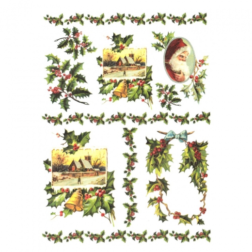 Rice decoupage paper christmas A4 ITD R445