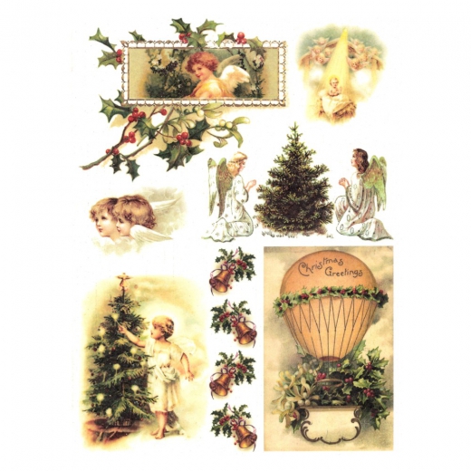 Rice decoupage paper christmas themes A4 ITD R454