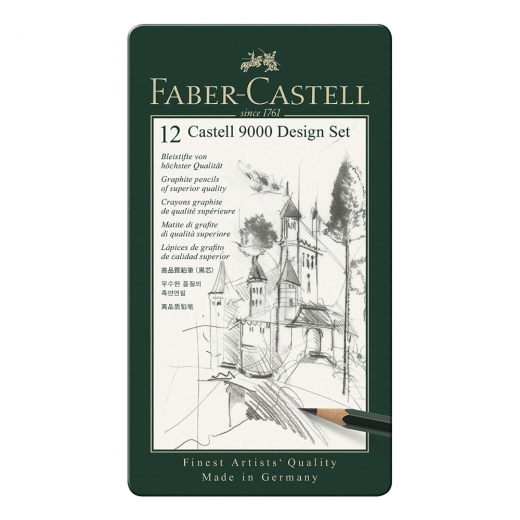 Faber-Castell 9000 a set of 12 5B-5H pencils