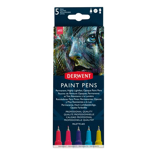 Set of 5 pencils Derwent paint pen SET 2