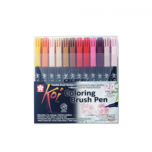 Sakura koi coloring brush pen set of 24 pens