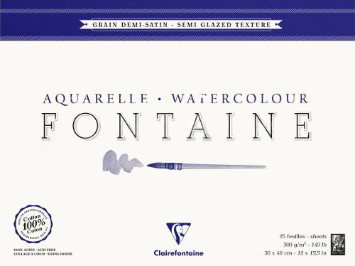 Blok Clairefontaine fontaine demi satine 300g 25ark